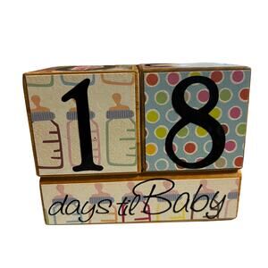 Maternity Handmade Perpetual Weeks/Days Until Baby Arrives Countdown Calendar